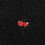 CHERRY BASIC FLEECE HOODIE JACKET [BLACK]