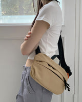 エルガジッパーキャンバスミディアムベルトクロスバッグ / Elga Zipper Canvas Medium Belt Cross Bag