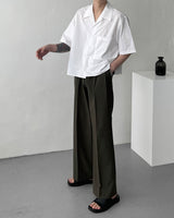 YM クリースクロップドシャツ / YM Crease Cropped Shirt (4 colors)