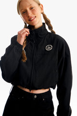 ドゥードゥルチェリークロップウィンドブレーカー／DOODLE CHERRY CROP WINDBREAKER [BLACK]