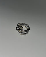 [Twice Jeongyeon] Layered white pearl ring