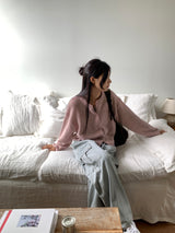 [Wool 20] Shabot Cozy Alpaca Round Knit Cardigan