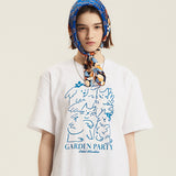 ガーデンパーティー図面Tシャツ/ Garden Party Drawing T-shirt - 5COLOR