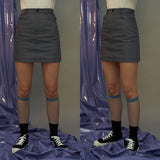 GRAY denim skirt (6591799885942)