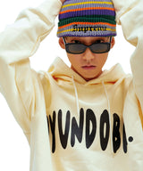 Logo heavy hoodie ( CREAM ) (6626182168694)