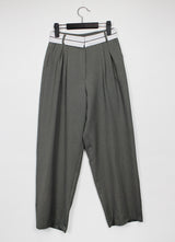 オビカラーマッチングスラックス / Obi color matching slacks (2color)