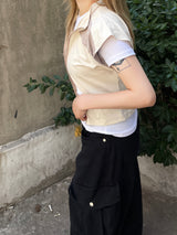 クーリングハイネックキャップスリーブベスト / Cooling High-Neck Cap Sleeve Vest