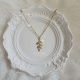 Forest Leaves Necklace - Gold