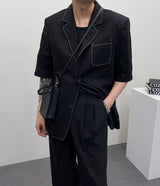 タップリネンステッチ半袖ジャケット / TAP Linen Stitch Short-Sleeved Jacket