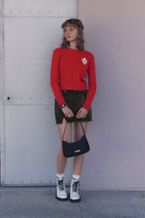 EMBLEM WAPPEN ROUND NECK KNIT [RED]