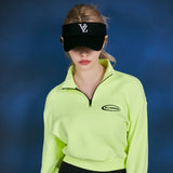 3D Monogram logo over fit sun-visor cap BLACK