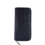 クロコダイルエンボラージウォレット/CROCODILE EMBO LARGE WALLET-NAVY