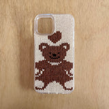 TEDDY BEAR HARD JELL CASE_IVORY