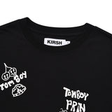 ドゥードゥルチェリートムボーイグラフィックTシャツ / DOODLE CHERRY TOMBOY GRAPHIC T-SHIRT [BLACK]
