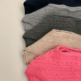 [5color] from twist V-neck cropped knit