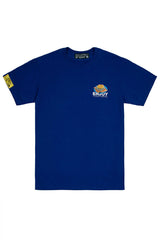 ハンバーガーTシャツ/[ENJOY YOUR MEAL] HAMBURGER 1/2 T-SHIRT_BLUE
