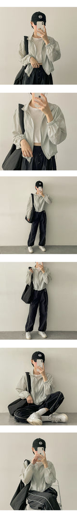 Windbreaker String Zip-Up Windbreaker