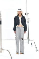 コアストリングボンバージャケット / Core string bomber jacket jk (2 colors)