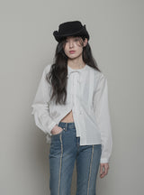 pintuck string shirt