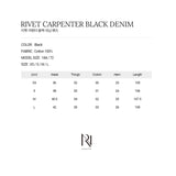 RIVET CARPENTER BLACK DENIM