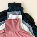 サイドシャーリングレーベルタートルネックTシャツ