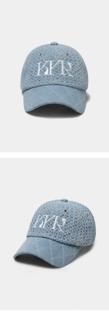 KYR Signature Logo Embossing Denim Ball Cap (Light Blue)