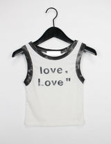 ラブラブクロップスリーブレス / Love Love Crop Sleeveless (2color)