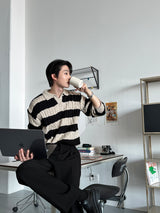 LMN Twisted Open Carriage Single Collar Knitwear (4 colors)