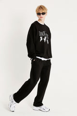 ダンシングキャッツスウェットシャツ / 25P DANCING CATS SWEAT SHIRTS_BLACK