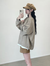 W Round Knit Cardigan