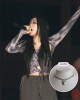 Melbie The Cat Series - Cat face Bold Chain Choker Necklace (Silver ver.) (Rapper Lee Youngji Necklace)