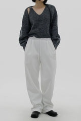 カラーコンビネーションレタリングブラッシュトレーニングパンツ / Color combination lettering brushed training pants (3color)