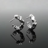 キャットクロウ66シルバーフープイヤリング / Catclaw 66 silver hoop earring (4593036329078)
