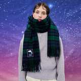 ドルフィンレーベルチェックマフラー / Dolphin label check muffler