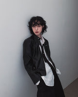 [MADE] Oubly leather racer jacket (2 color)