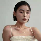 ゴールドパールドロップネックレス / gold pearl drop necklace (material 14K goldfilled)