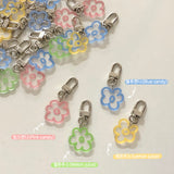 Soft flower key ring (6662910705782)