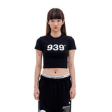 939 LOGO CROP TOP (BLACK)