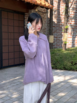 Muto Avant カラーボクシーニットカーディガン
