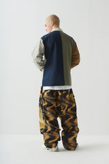 ウェーブベルベットスーパーワイドボックスパンツ / BSR2223FWPT015 ZGZG WAVE VELVET SUPER WIDE BOX PANTS GOLD
