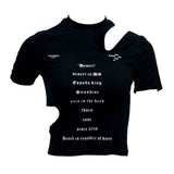 カットアウトクロップTシャツ / 222 Cutout crop t