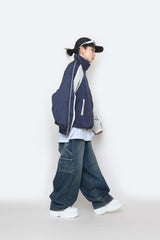 カーペンターオーバーデニムパンツ