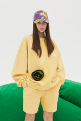 Reverse Bear Patch Crewneck_Canary (6684838854774)
