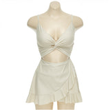 Bust Cross One Piece Swimsuit SW19186F