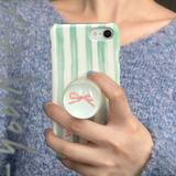 [セット] プレゼントシリーズ：グリーンレターフォンケース + スマホグリップ / [SET]Present series : Green letter phone case + griptok