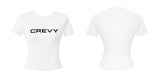 ロゴクロップスパンショートスリーブTシャツ/crevy logo crop spandex short sleeve tee (white)