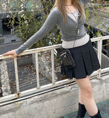 リボンノースリーブラップTシャツセット / Ribbon Sleeveless Wrap T-Shirt Set