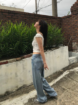 Wander brushed denim pants