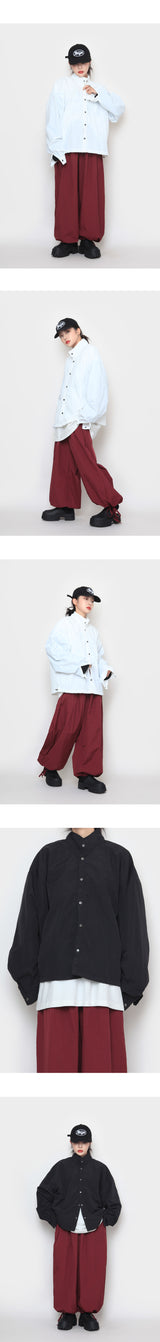 ナイロンボタンシャツジャケット / nylon button shirt jacket