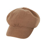 embroidery newsboy cap LIGHTBROWN